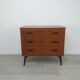 Scandinavian dresser 60s teak vintage compass feet
