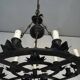 Wrought Iron Chandelier, 12 Lights, Gothic Style, French Work, circa 1