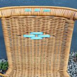 Small vintage rattan armchair/chair for children