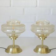Vintage Bedside Lamps / Set of 2 / Redesign Mushroom Lamp / Art Deco Style