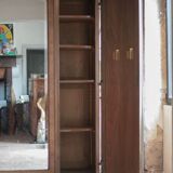 Art Deco wooden wardrobe with mirror
