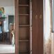 Art Deco wooden wardrobe with mirror