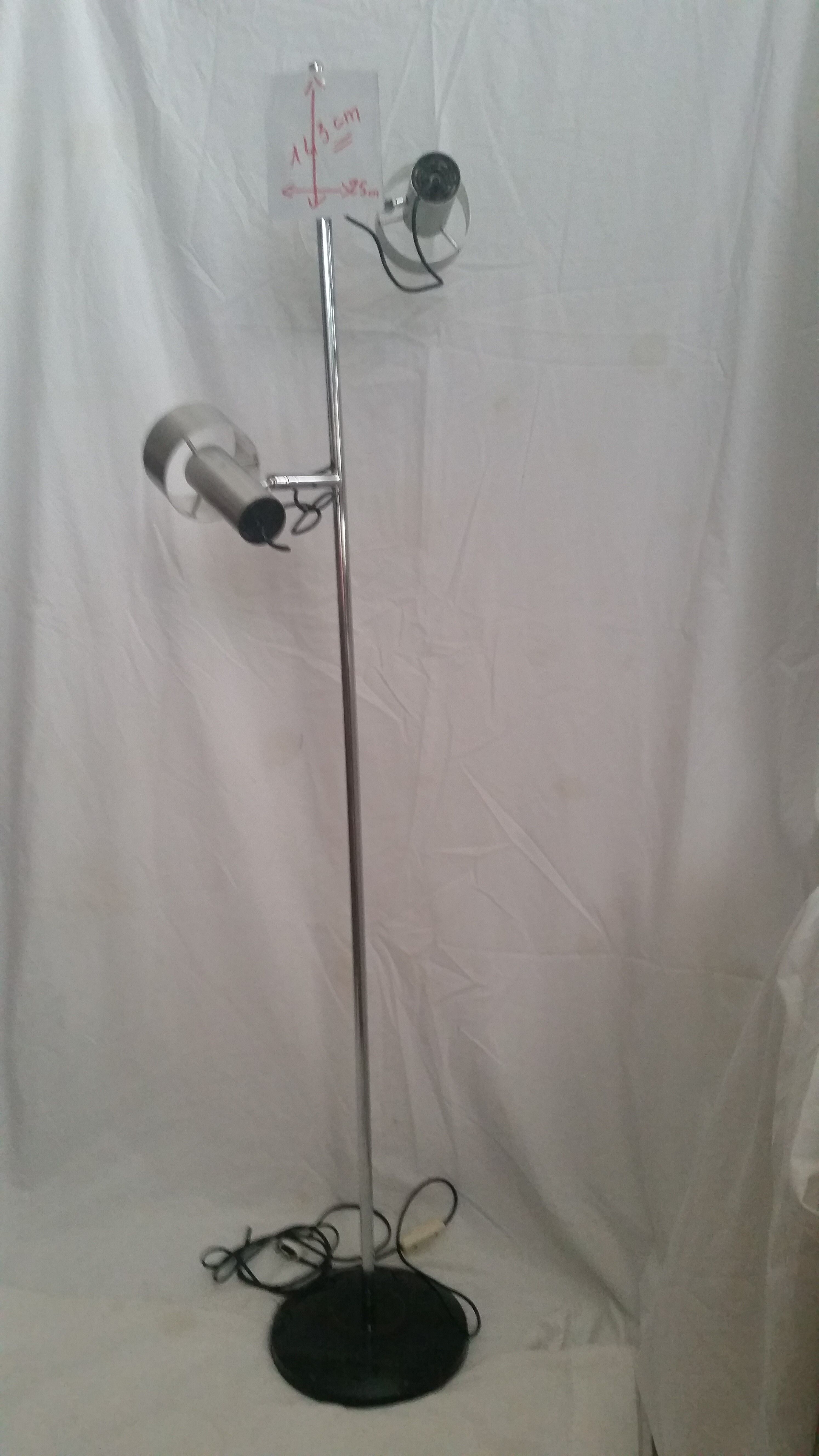 Floor lamp e-reader chrome brush 60/70