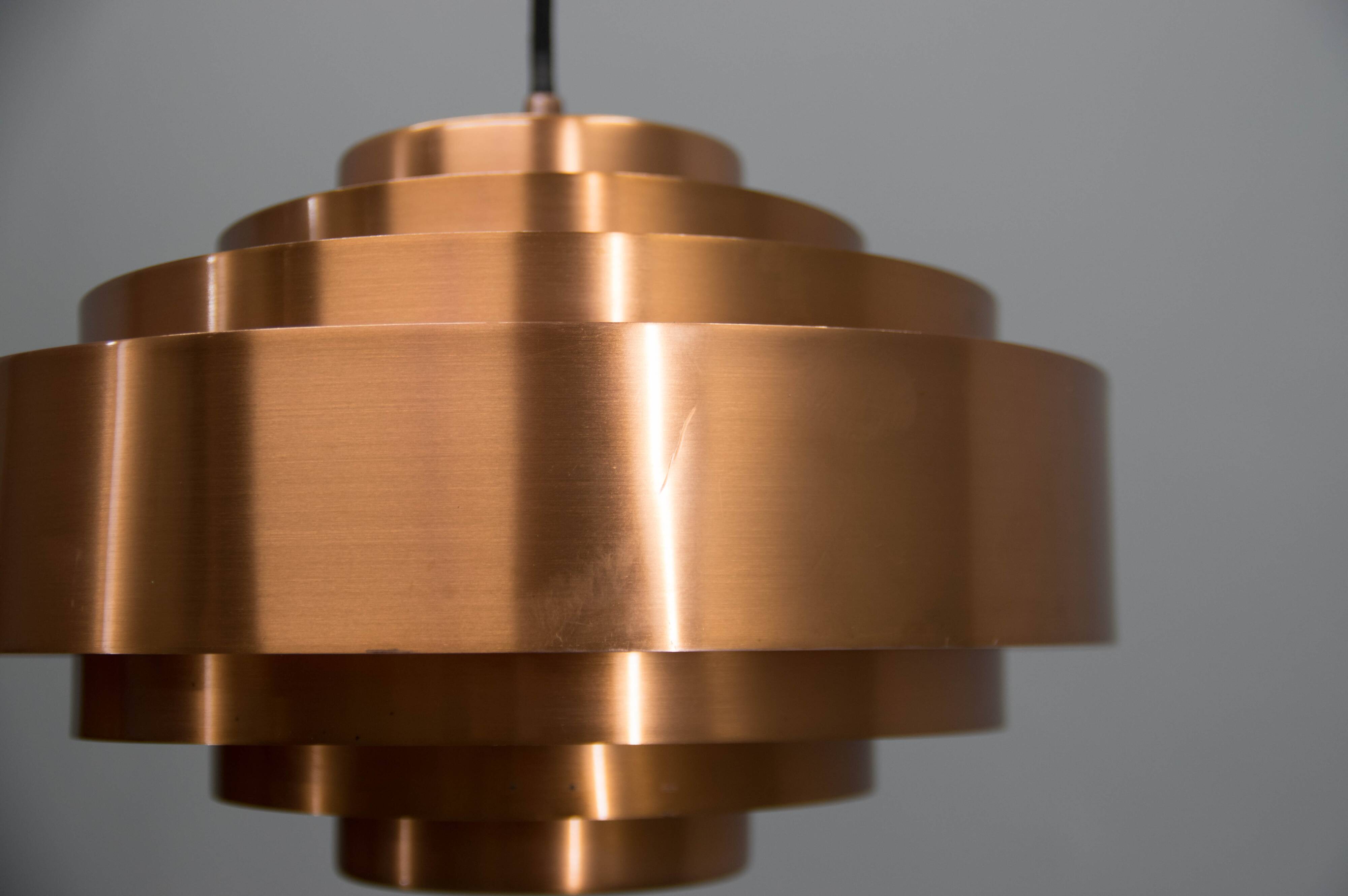 Copper Pendant by Jo Hammerborg for Fog & Morup, 1960s