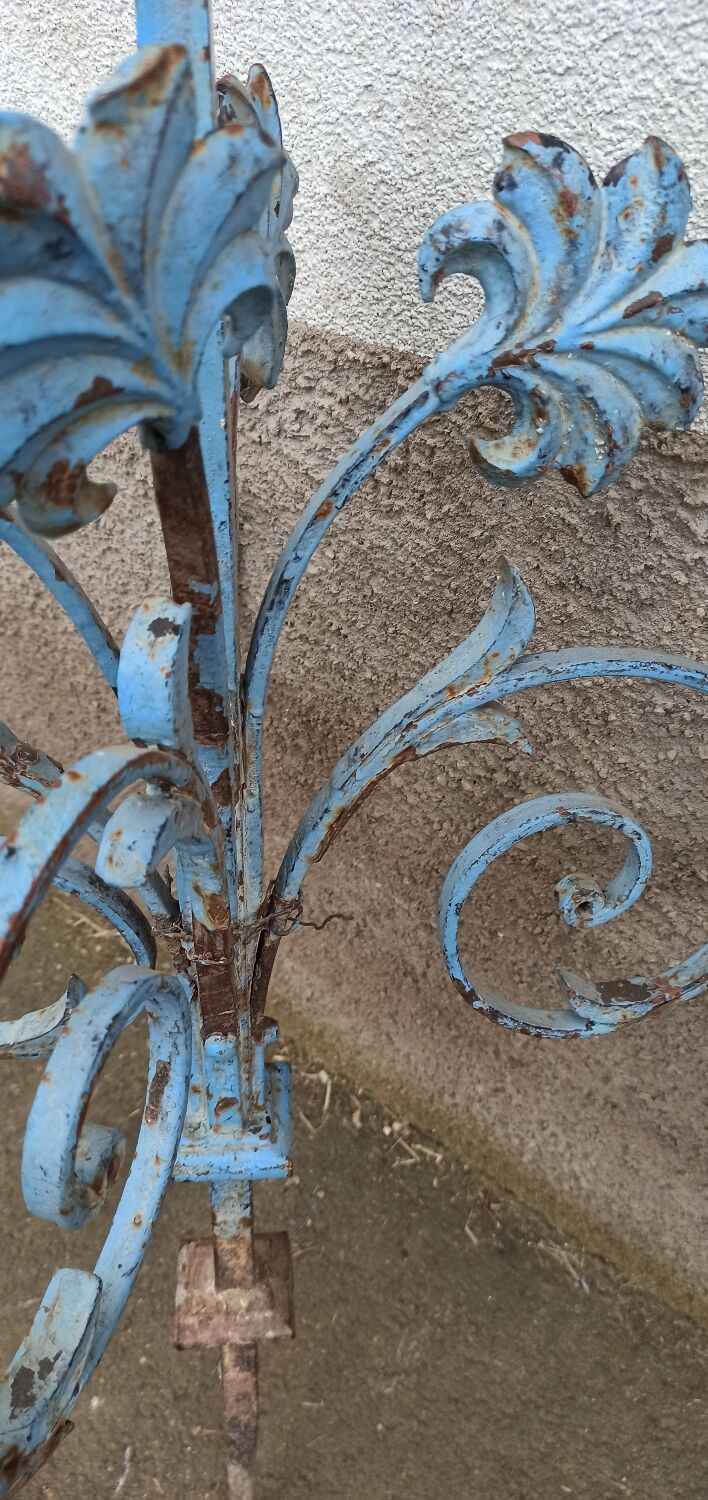 Old wrought iron gate ornament