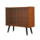 Mahogany display cabinet with glass front, Denmark, 1970s