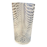 Swedish vase signed Kosta Boda blown with wavy and spiral stripes