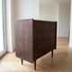 Commode vintage années 70 – 4 tiroirs – style scandinave – bois foncé