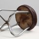 Bauhaus Modernist Stool with Chrome Tubular Frame and Leather Seat, Germany