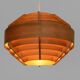 Pine veneer pendant light T510 "Glade" by Hans-Agne Jakobsson for Ellysett AB, Sweden 1960s.