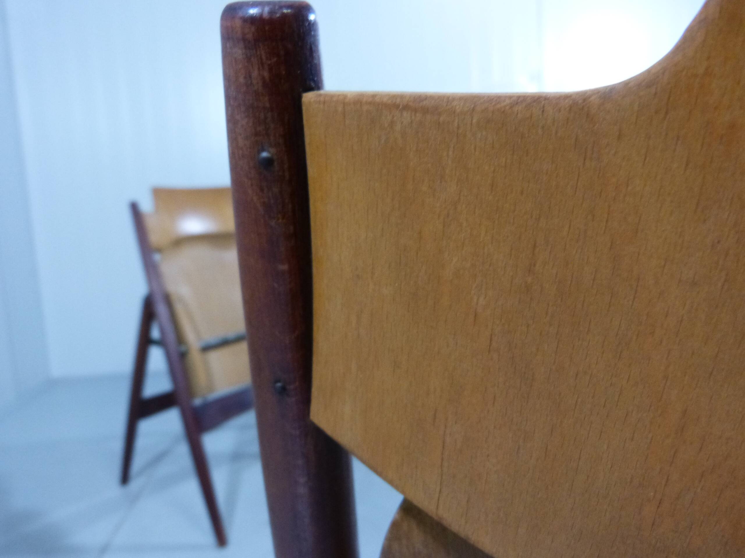 Set of 6 Egon Eiermann SE 18 folding chairs Wilde + Spieth, 1950s
