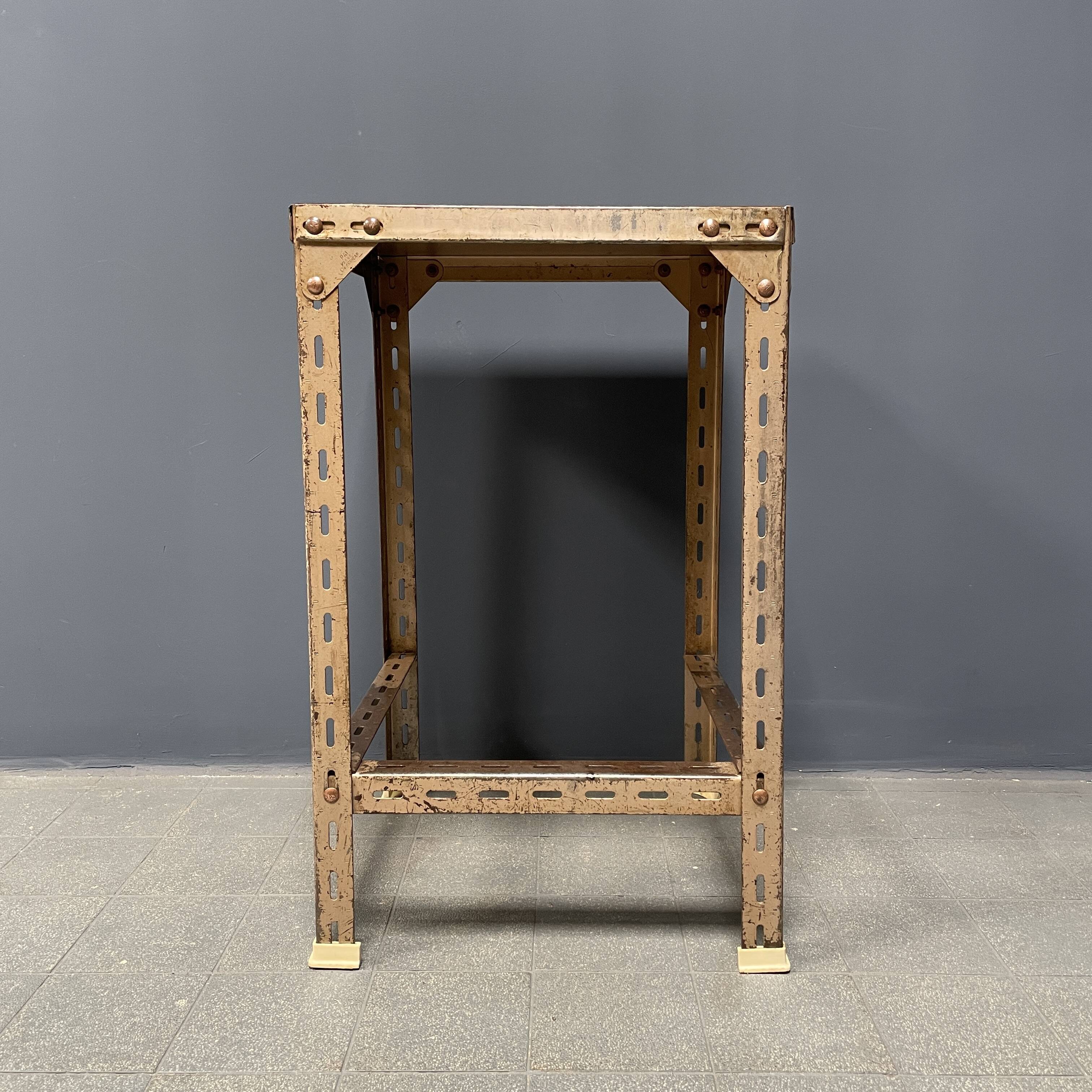 Industrial vintage iron side table