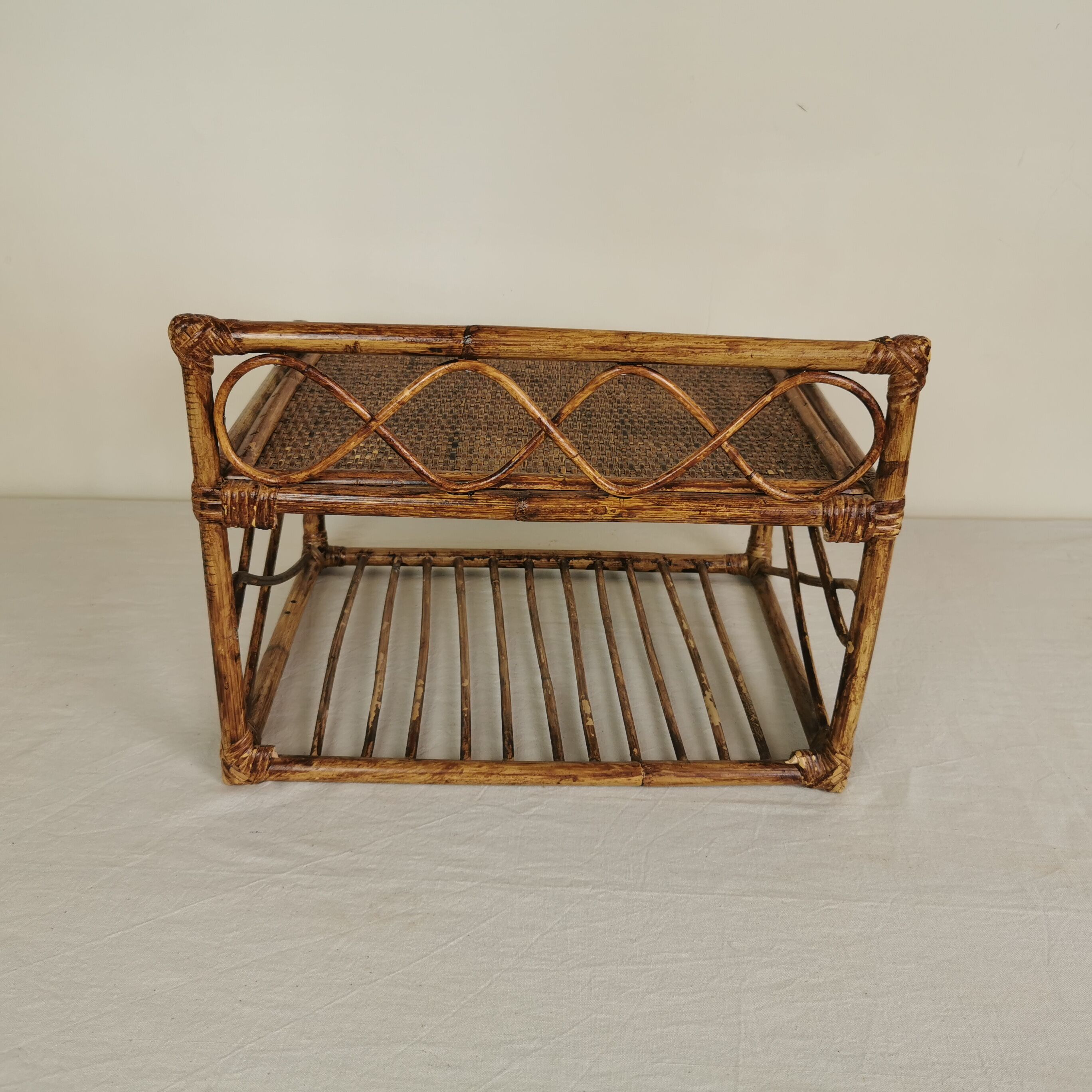 Rattan shelf