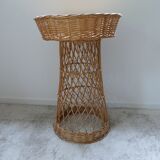 Rattan haberdashery display cabinet