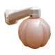 Applied art deco in white porcelain and pink opaline globe