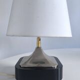 Silver-plated metal table lamp by Jean Curti, 1970