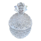 Candy box in the shape of pineapple, vintage transparent glass