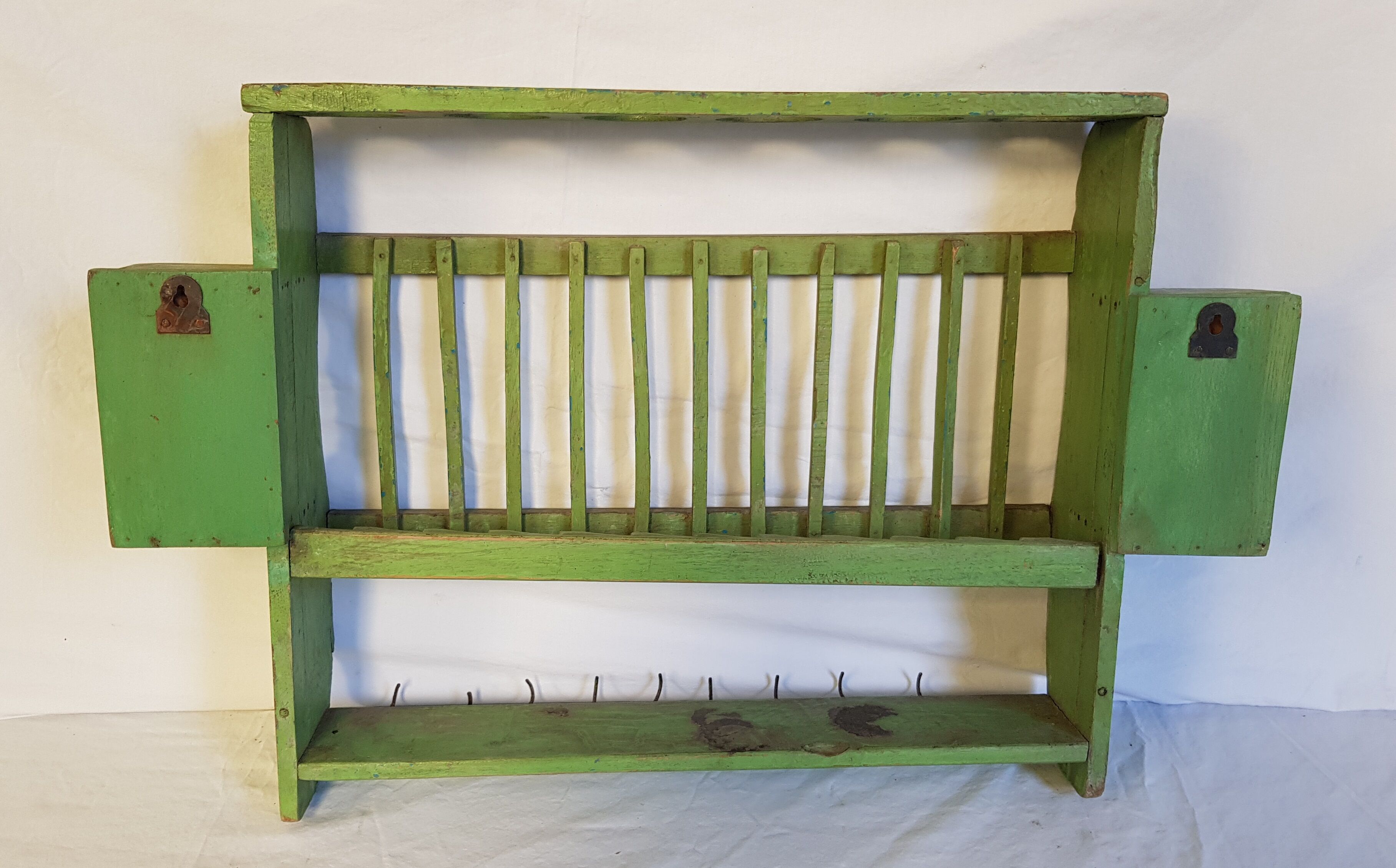 Old wall shelf - Burmese teak rack - 62.5 x 11.5 x 40 cm