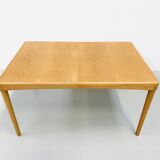 Vintage Danish Extendable Oak Dining Table by H.W. Klein for Bramin, 1960s.