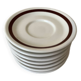 Set of 7 bistro saucers