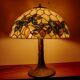 Tiffany-style table lamp with stained glass shade