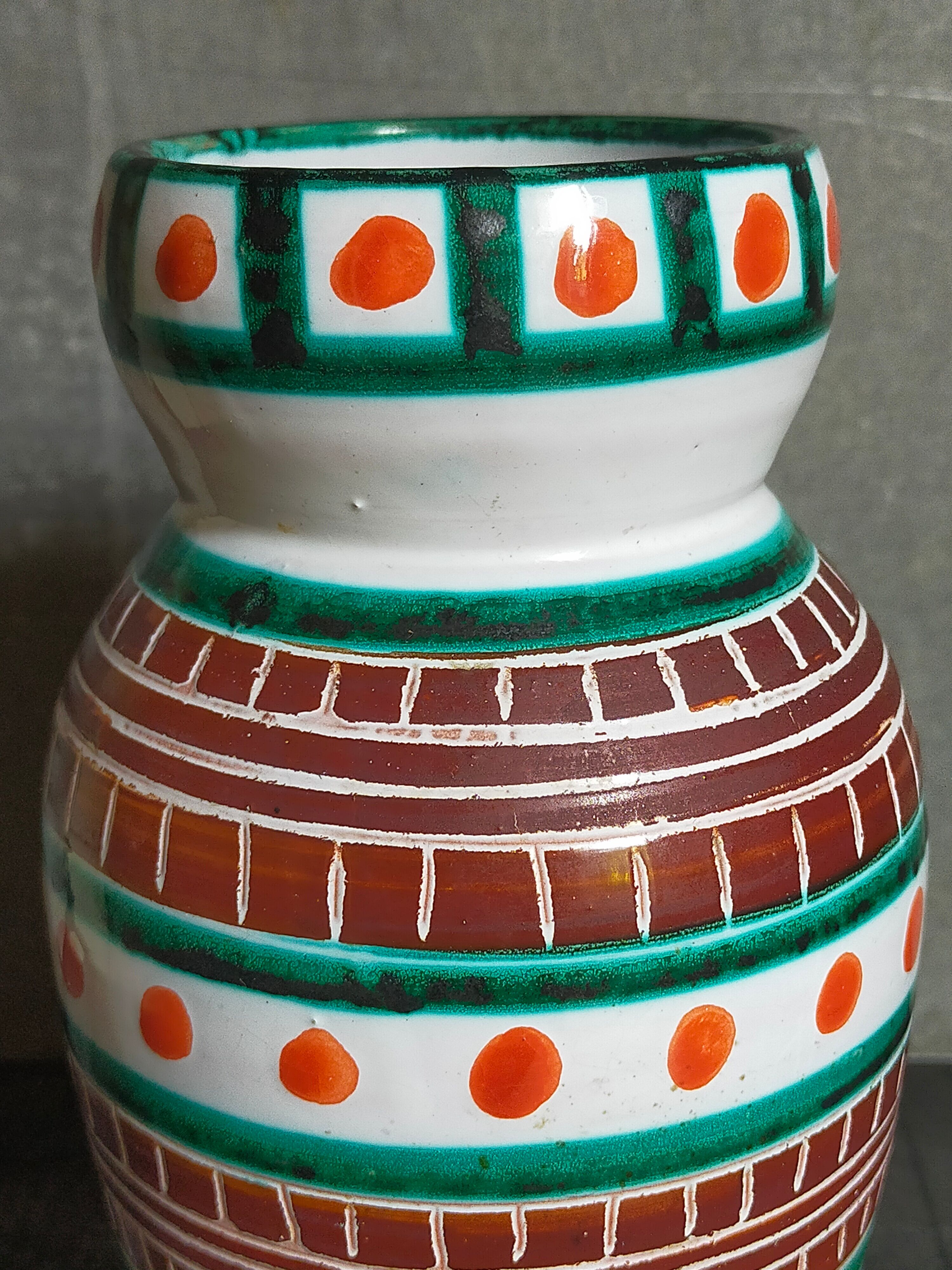 Vintage ceramic vase A. Fazio Vallauris 50s