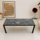 Steel marble coffee table
