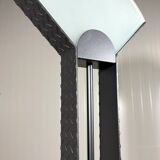 Italian steel tear plate and glass floor lamp 1980’s.