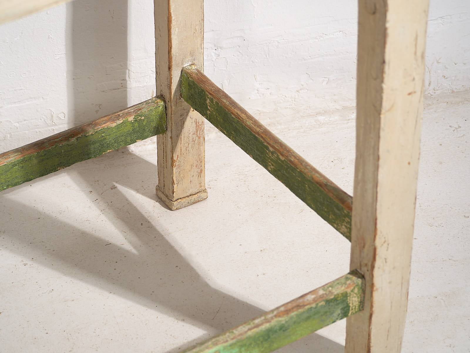 Antique white kitchen table (c.1920) #10