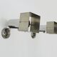 Pair of Space Age wall lights, adjustable, chrome-plated metal, aluminium, 60