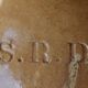Antique British glazed stoneware rum jar SRD - Normandy - 1940s.