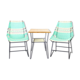 Ensemble de sièges d'extérieur du milieu du siècle, Tchécoslovaquie, années 1960