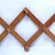 Vintage solid pine accordion coat rack
