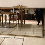 Rectangular brass mirror