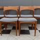 set of 6 teak dining chairs by Henning Kjaernulf 1960s