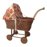 Rattan doll's pram