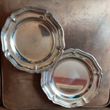 Lot de 2 plats ronds inox