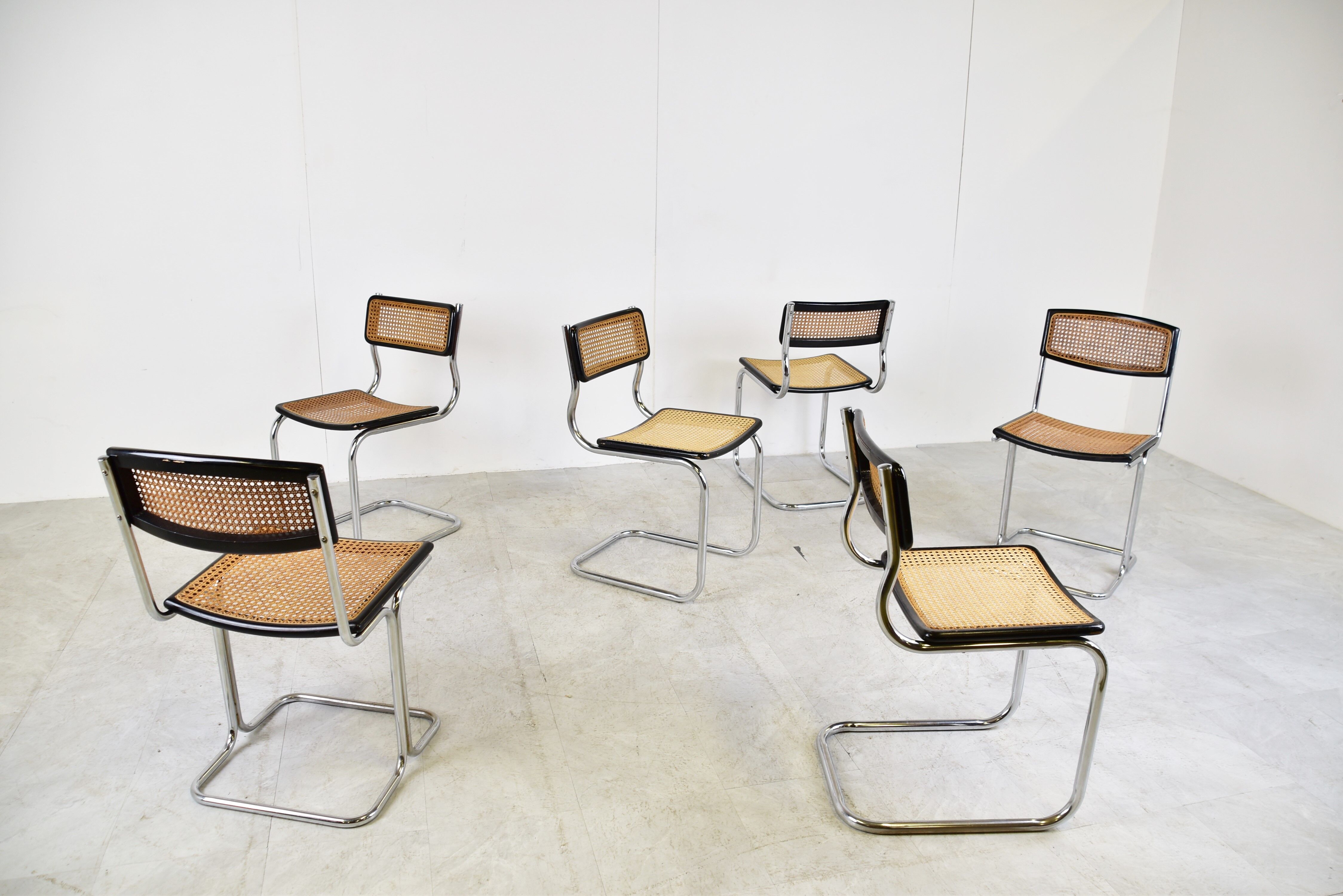 Vintage bauhaus style dining chairs, 1960s