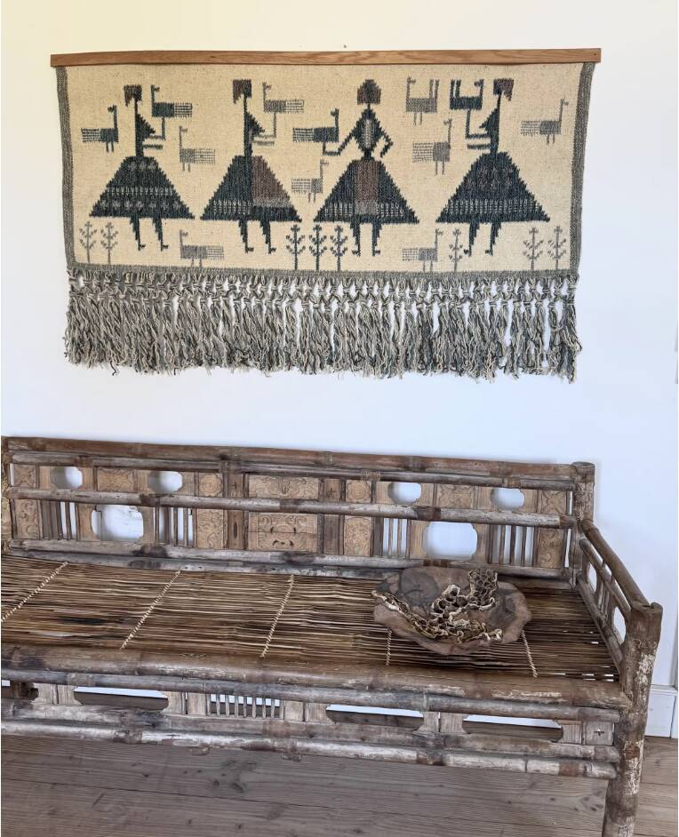 Vintage Gobelin /Tapestry/Kelim, swedish, wool hanging, handmade, 1960s