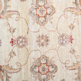 Handmade ziegler carpet cream wool floral area rug- 100x147cm