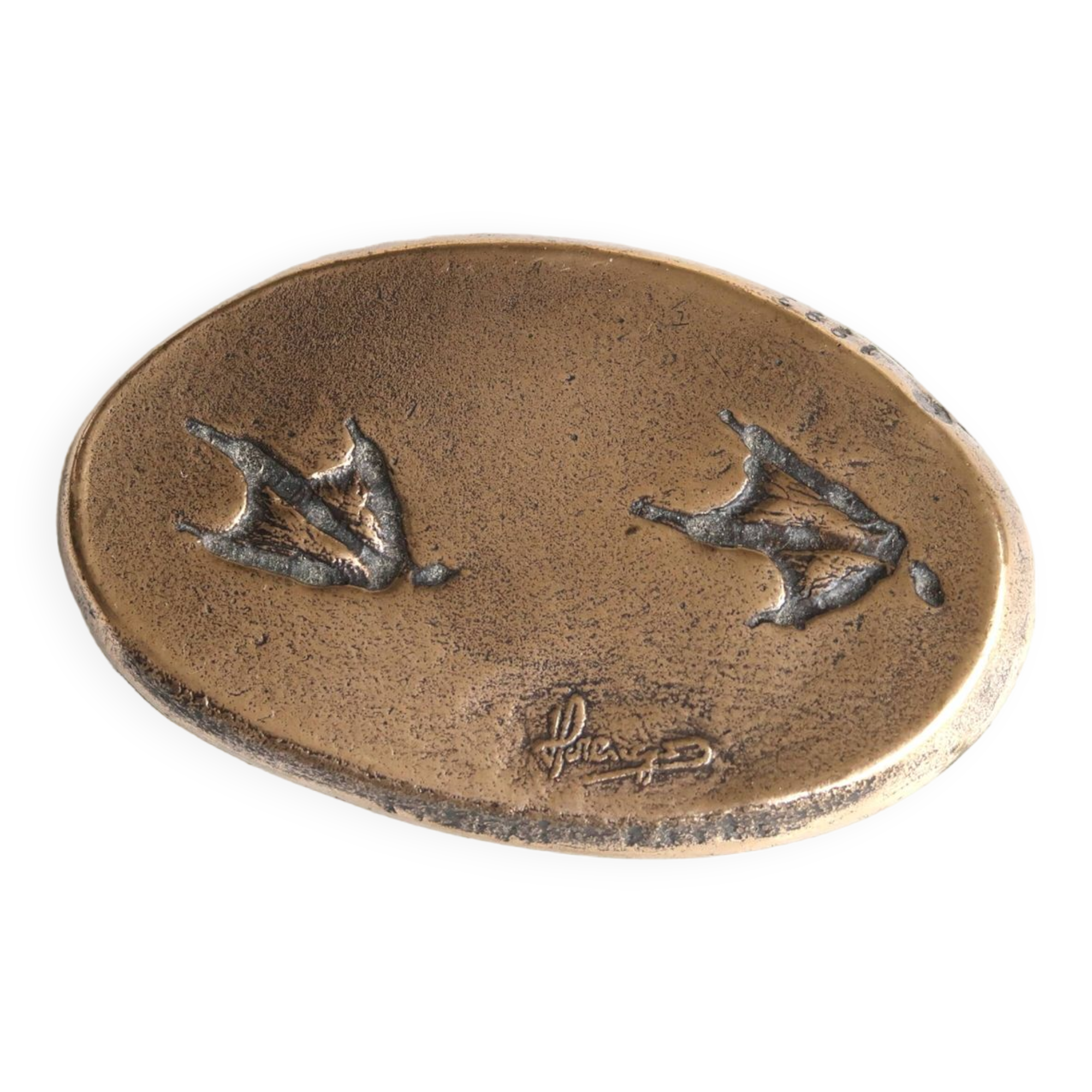 Signed bronze paperweight, 1993
