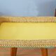 Wicker tray and yellow lacquered plywood, vintage