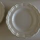 Set of 6 Gien earthenware plates with fluted edges, neo-classic white