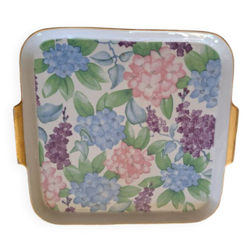Plate/Plateau in porcelain with gold decoration