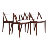 Teak & Boucle Chairs Model 31 by Kai Kristiansen for Schou Andersen, 1960s