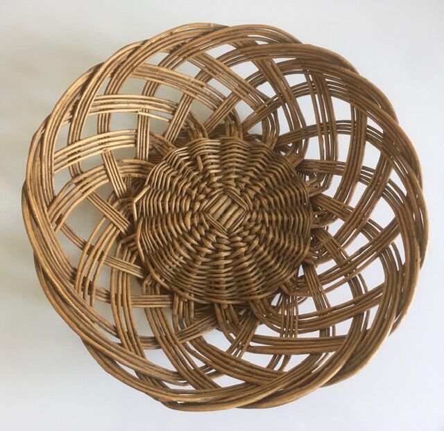 Vintage rattan basket