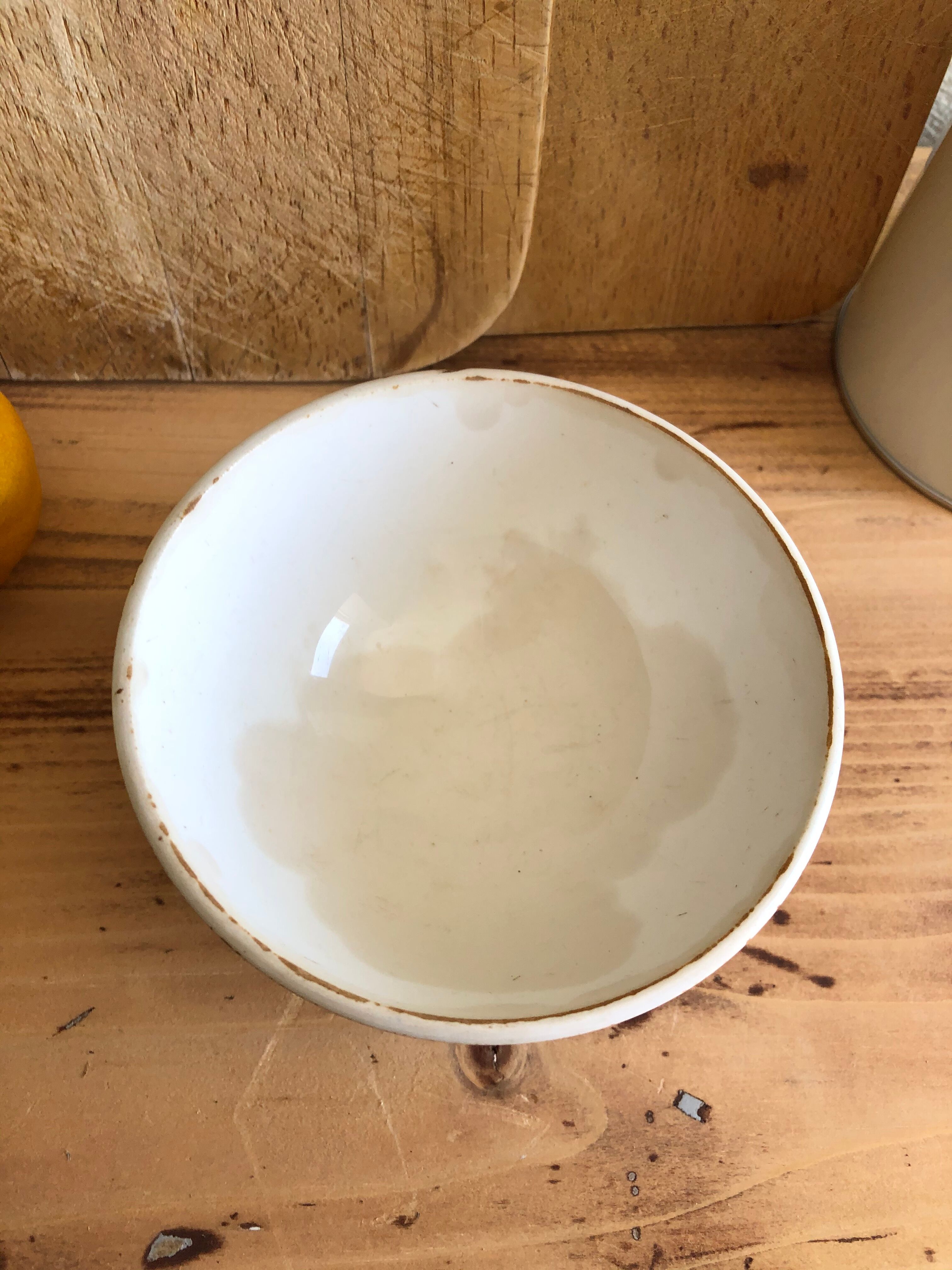 Ancient bowl Digoin blue flowers