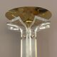 Plexiglass and brass floor lamp. 1970. Italy.