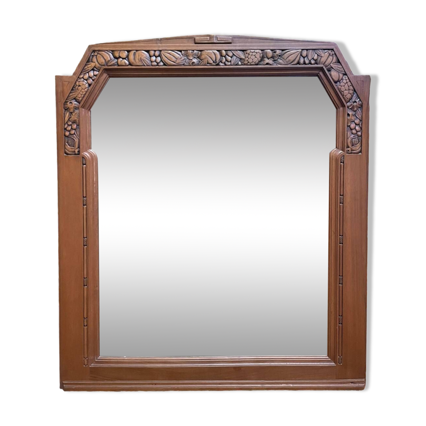 Art Deco period mirror in walnut