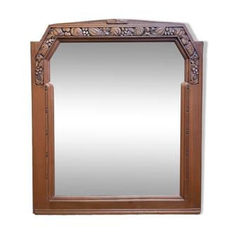 Art Deco period mirror in walnut